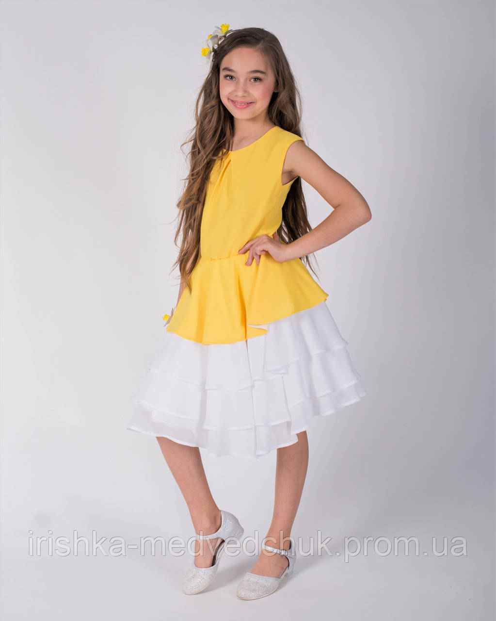 Шифонова сукня дизайнерське Nadine, Elegant Narcissus зростання 122