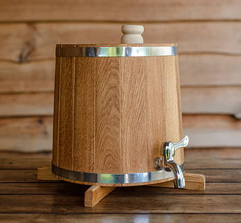 Бочка (збан) дубовий для напоїв 5 літрів (вертикальний) mebelime