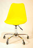 Офисный пластиковый стул на колесиках Milan Office, желтый 14