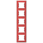 Рамка 5-місна вертикальна червона Sedna Schneider Electric SDN5801541
