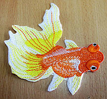 Красива вишивка "Золота рибка" помаранчева від студії LadyStyle.Biz