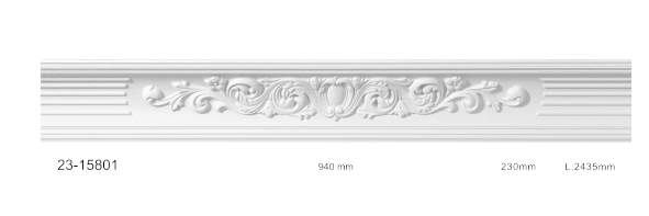 Карниз стельовий гладкий Classic Home 23-15801, ліпний декор з поліуретану