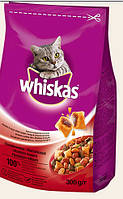 Сухой корм для кошек Whiskas (Вискас) с говядиной, 300 г