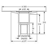 Балконна воронка SitaMini з ПВХ-фланцем DN 50/70, з поліуретану, утеплена. , фото 2