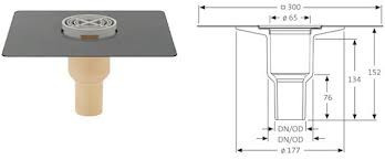 Балконная воронка SitaMini с ПВХ фланцем DN 50/70, из полиуретана, утеплённая. - фото 3 - id-p980456409