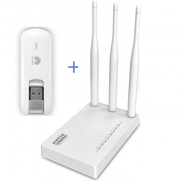4G / 3G Комплект WiFi Роутер Netis MW5230 + модем Huawei E3276
