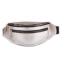Модна сумка на пояс P80 срібло