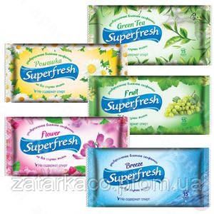 Серветки вологі Super Fresh Breeze 15 шт.