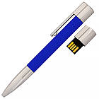 USB Флеш накопичувач РУЧКА 4ГБ СИНІЙ (під нанесення) 1133-3-4GB | Юсб флешка, фото 3