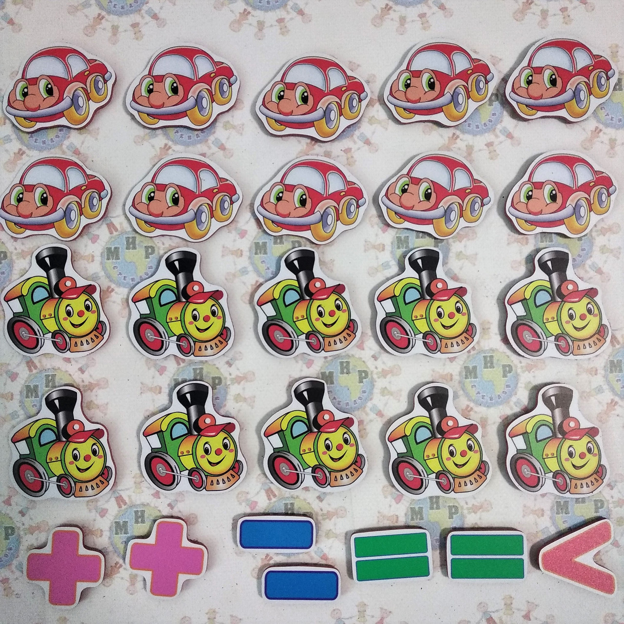 Магнітна математика Машини та паровозики