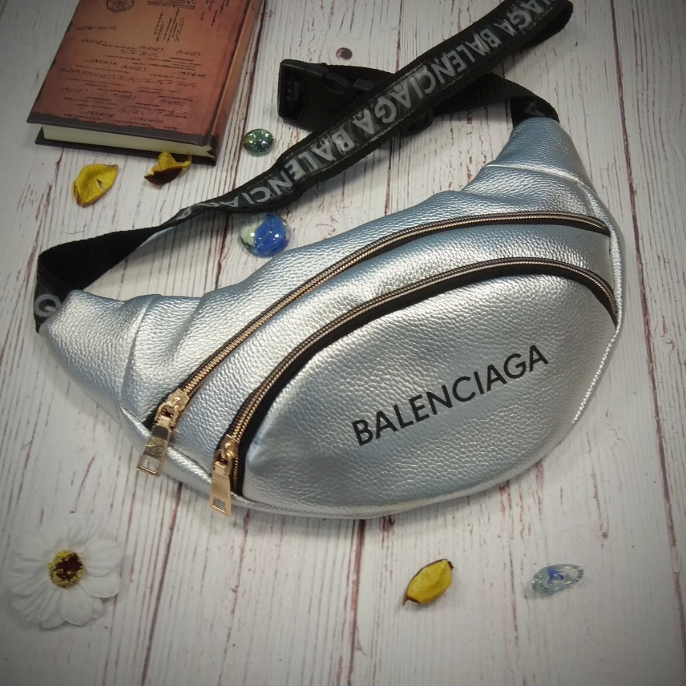 Модні поясні сумки бананки з написом Balenciaga