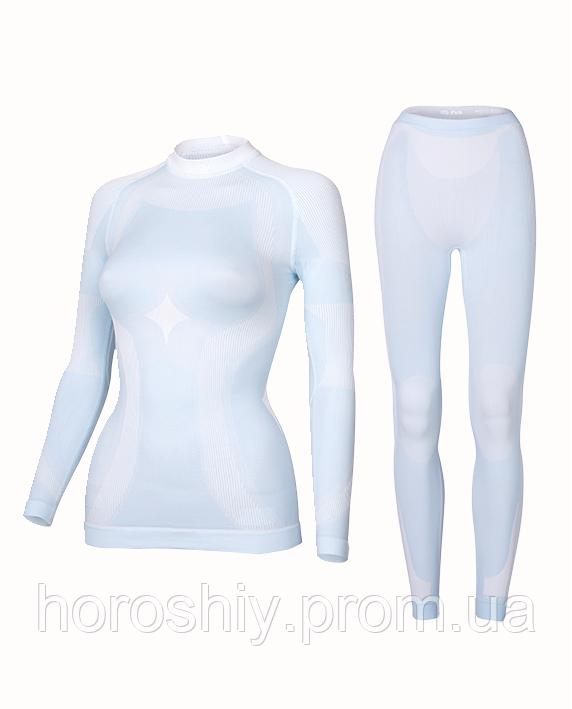 Комплект жіночої спортивної термобілизни S-M Блакитний Haster ProClima