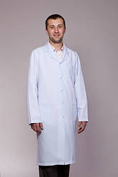 Чоловічий медичний халат із відкладним коміром