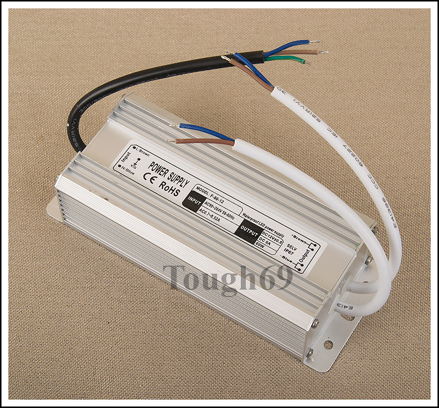 Dilux — Блок живлення герметичний 60 Вт, 12 В, 5 А, IP67. Premium клас, гарантія 2 року.