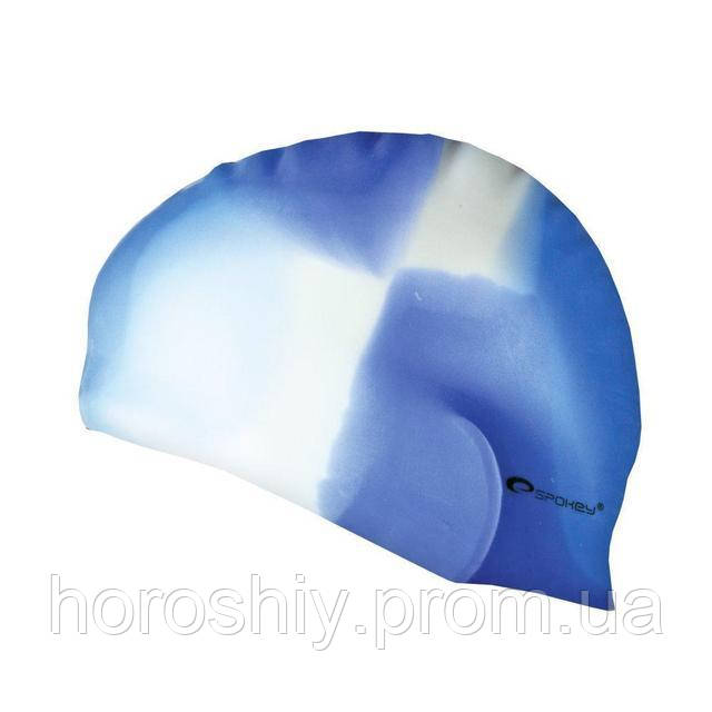 Шапочка для плавання для дорослих Onesize Біло-синя Spokey Abstract
