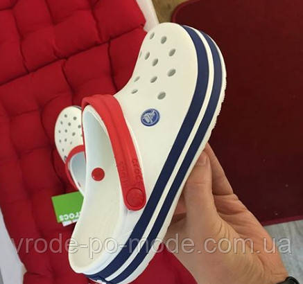 Підліткові та жіночі крокси унісекс білі, медичні сабо Crocs, взуття для медиків та фармацевтів, оригінал