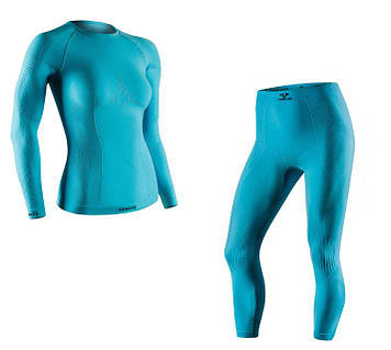 Термобілизна жіноча спортивна безшовна зональна L Блакитний Tervel Comfortline