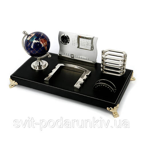 Купить Офисный набор на стол глобус из камня с часами CAS8031, цена ...