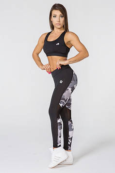 Жіночий спортивний костюм для фітнесу S Чорно-сірий
