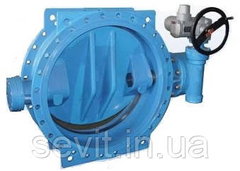 T.I.S SERVICE Двофланцева засувка батерфляй із подвійним ексцентрисистом з електроприводом AUMA D141 AM10, фото 1