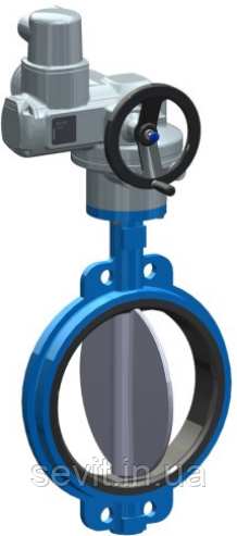 Засувка батерфляй з електроприводом D104, фото 1