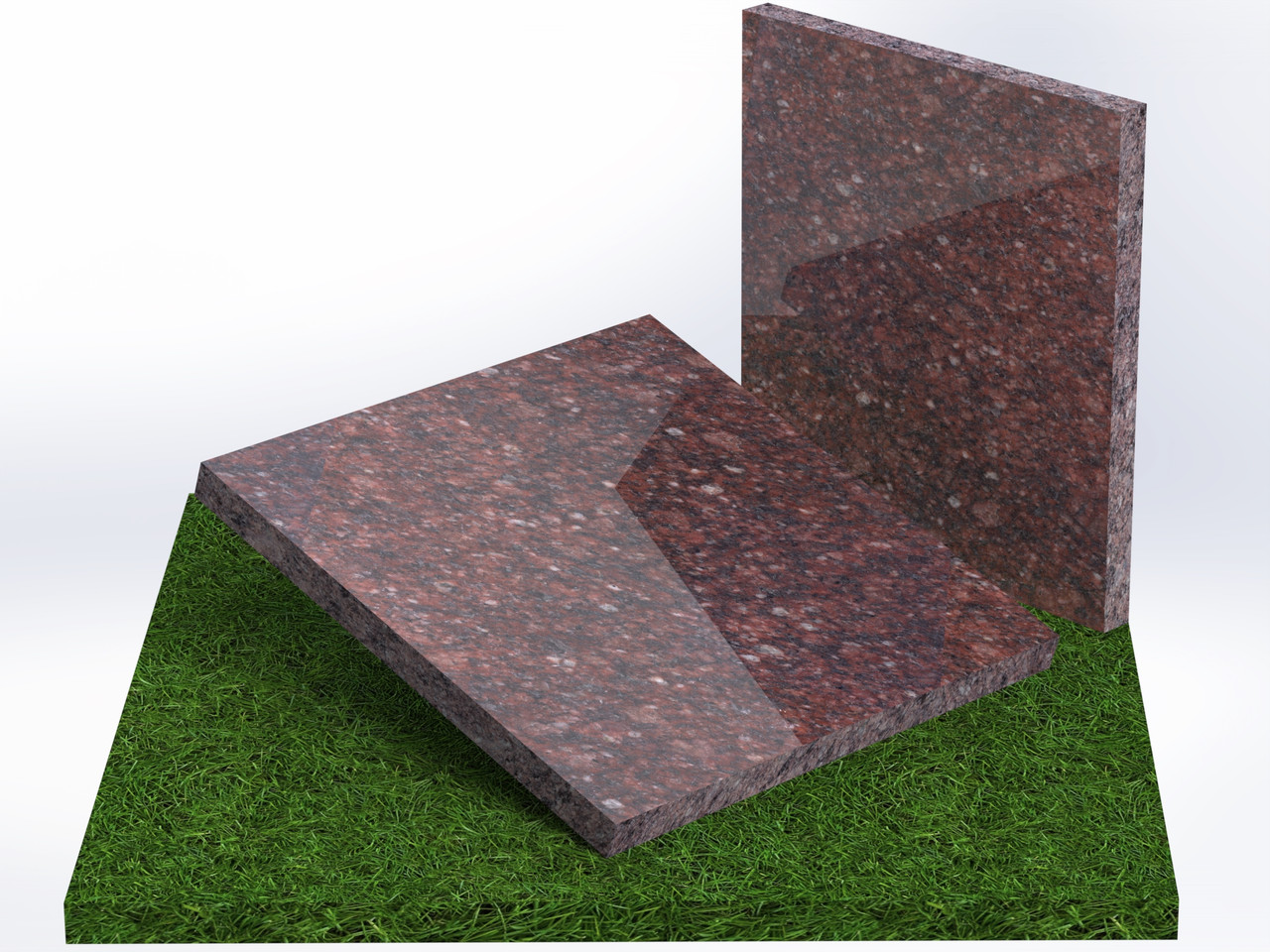 Гранітна фасадна плитка 300×300 Токівська Червона, фото 1