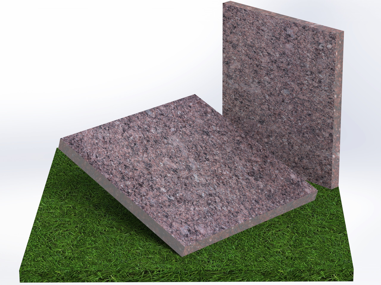 Термооброблена плитка з Токівського граніту 300×300×20 – червоного кольору, фото 1