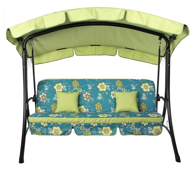 Диван-качели BALI (хлопок) крыша текстилен салатовый