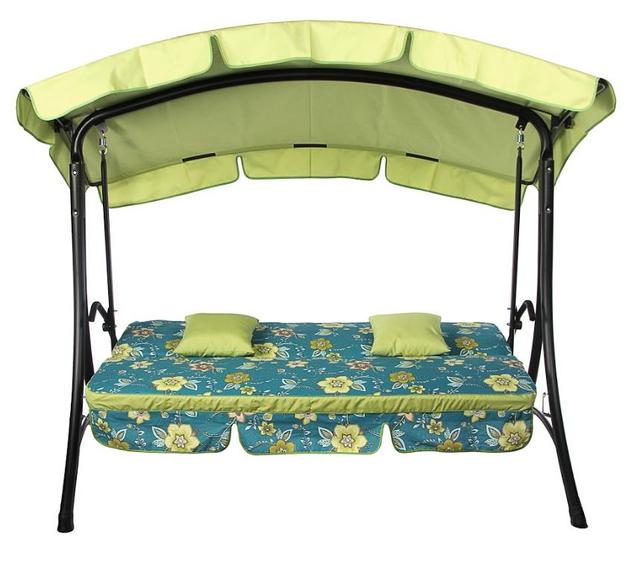 Диван-качели BALI (хлопок) крыша текстилен салатовый 2