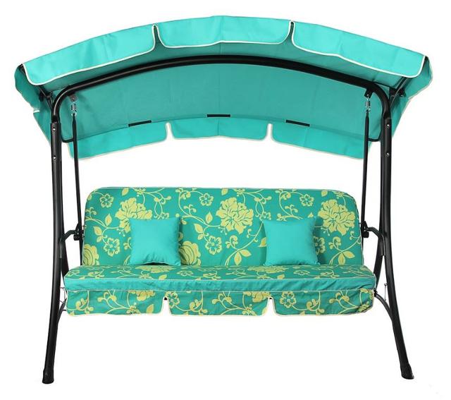 Диван-качели BALI (хлопок) крыша текстилен бирюзовый