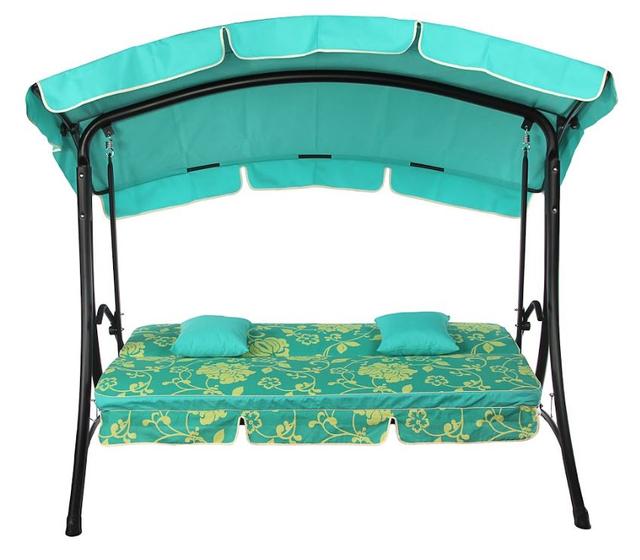 Диван-качели BALI (хлопок) крыша текстилен бирюзовый 3
