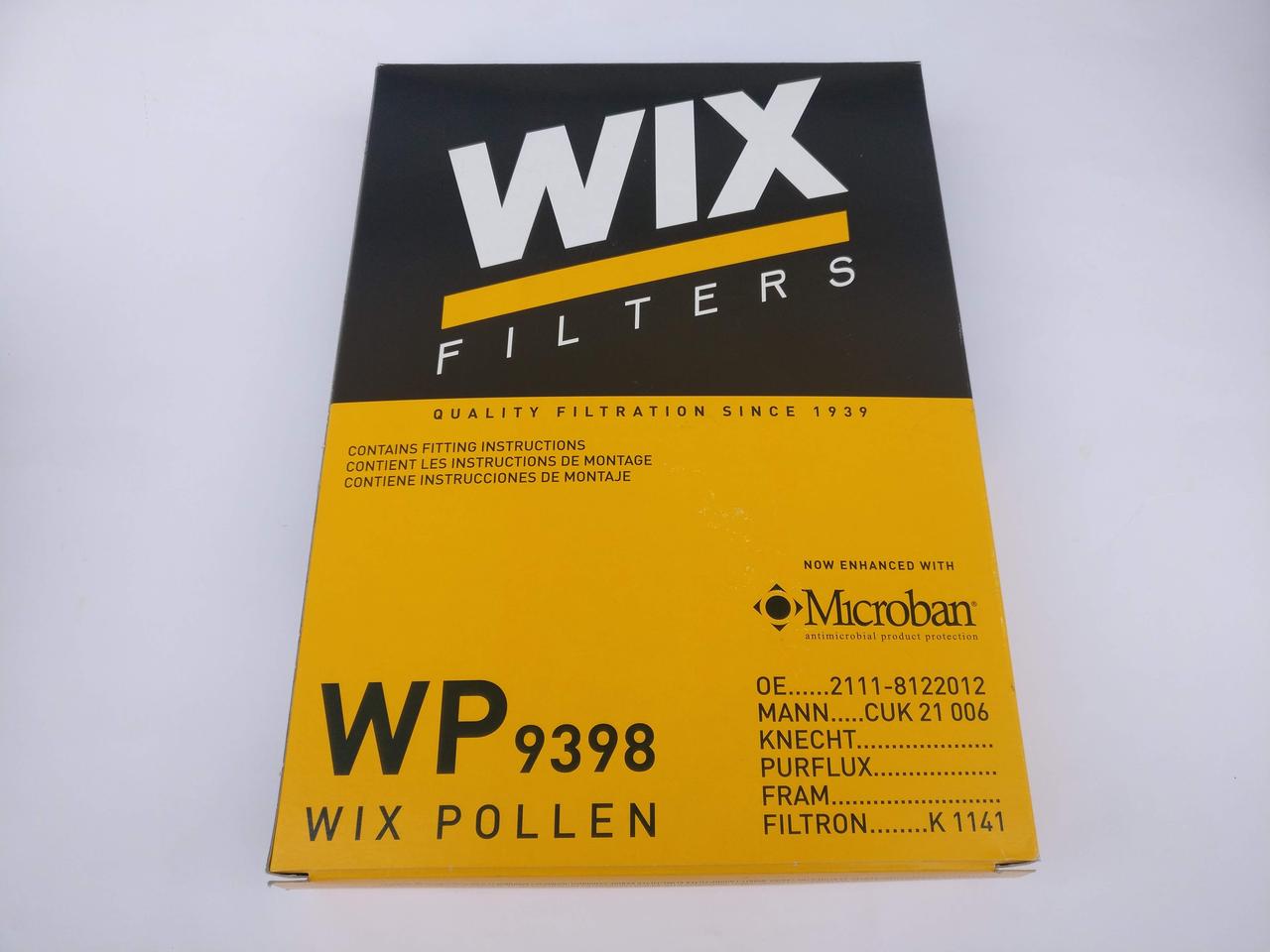 Фільтр салону Ваз 2110-2112 після 2003 року WIX 9398 аналог 21110-8122020-82