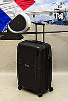 Французский дорожный чемодан Средний из полипропилена на 4 колесах "AIRTEX" 245 M BLACK