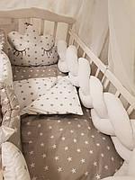 Постельный набор в кроватку для новорожденого + косичка ТМ Бонна Коса