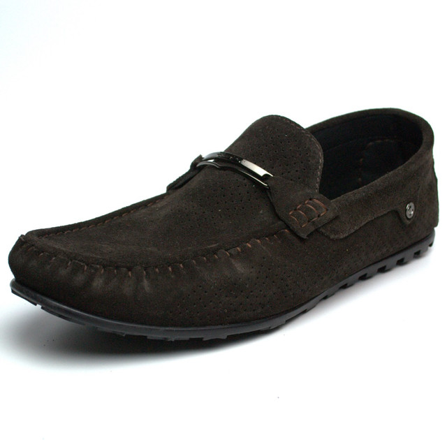 Літні мокасини коричневі замшеві з перфорацією чоловіче взуття Rosso Avangard ETHEREAL Cross Wood