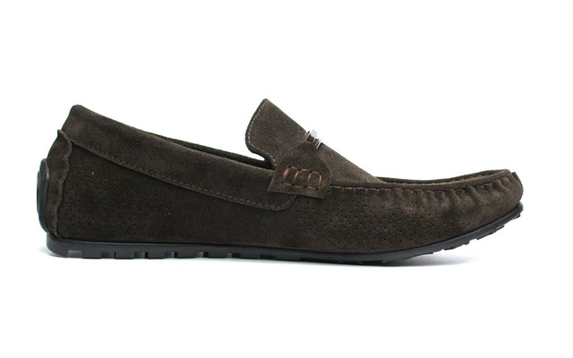 Літні мокасини коричневі замшеві з перфорацією чоловіче взуття Rosso Avangard ETHEREAL Cross Wood