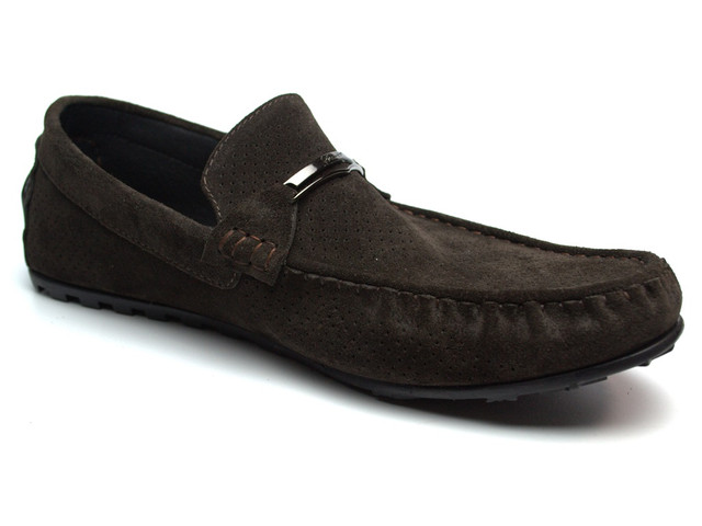 Літні мокасини коричневі замшеві з перфорацією чоловіче взуття Rosso Avangard ETHEREAL Cross Wood