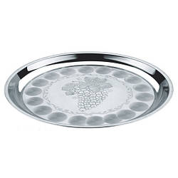 Піднос Kamille Ø34см з нержавіючої сталі