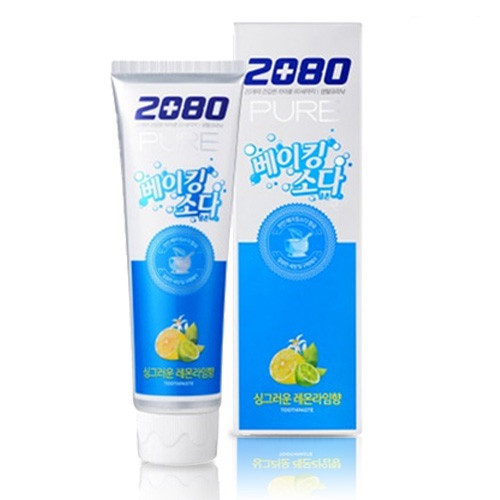Зубна паста з харчовою содою зі смаком лимона Aekyung 2080 Pure Baking Soda Lemon Lime 120 г, фото 1