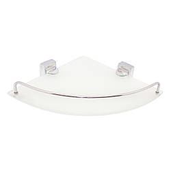 Полиця для ванної Besser кутова скляна 28*28*6см