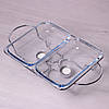 Марміт подвійний скляний 2*1.5 л з металевими кришками і підставкою, фото 4