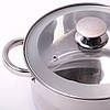 Набір посуду Kamille (каструля + друшляк) з нержавіючої сталі 3 предмета, фото 8