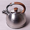 Чайник Kamille 2л з нержавіючої сталі зі свистком, фото 5