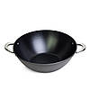 Казан чавунний "Wok", з антипригарны покриттям, з кришкою, з лопаткою, з сіткою і 2 паличками, 5,6 L, фото 6