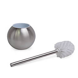 Йорж для туалету з підставкою хромований 27,4*14 див.