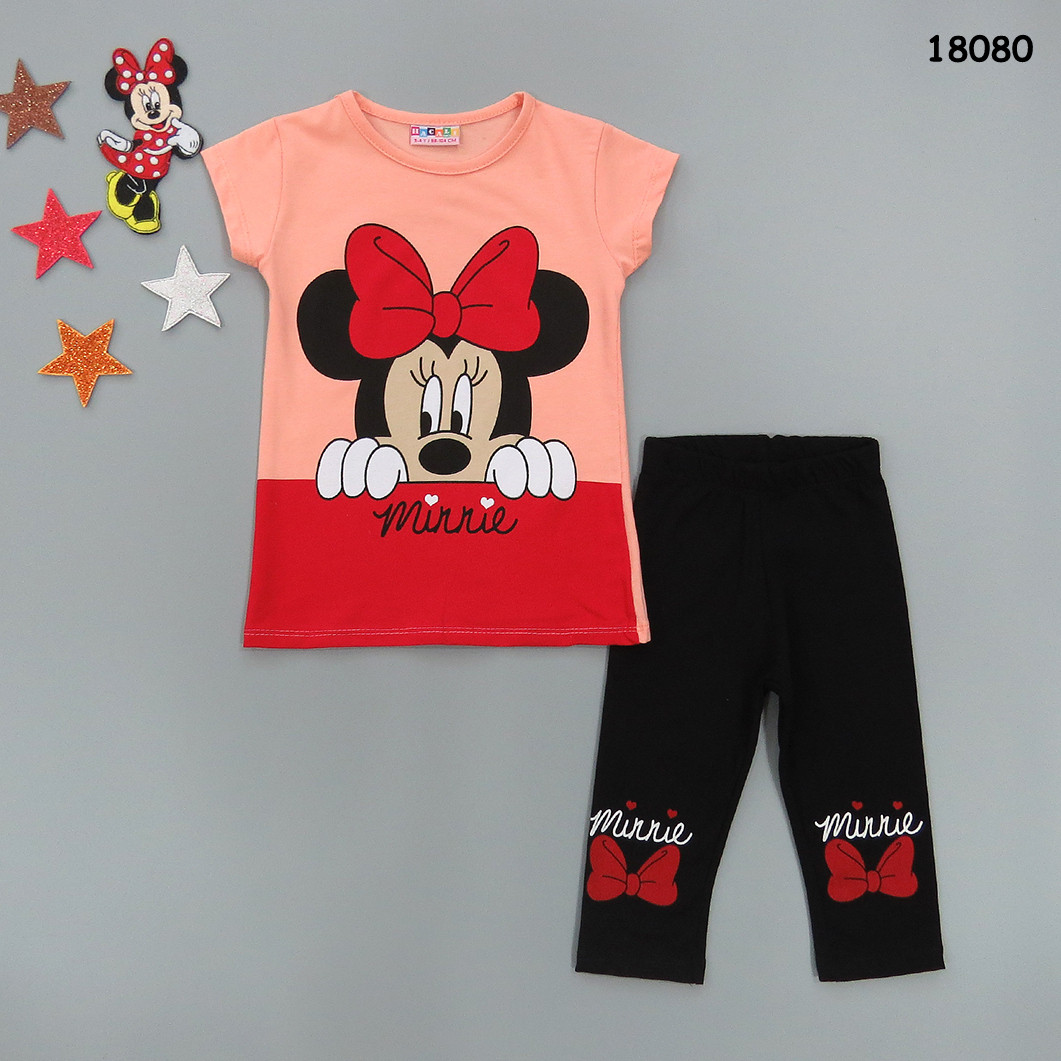 Літній костюм Minnie Mouse для дівчинки. 86-92 см