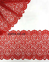 Стрейчеве мереживо 18 см червоне "арабеска"