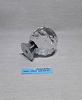 Ручка меблева кришталева якісна 40 мм хром