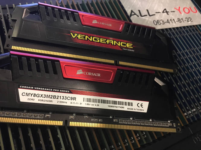 DDR3 4GB CORSAIR VENGEANCE 8GB 2 4gb 2133 mHz