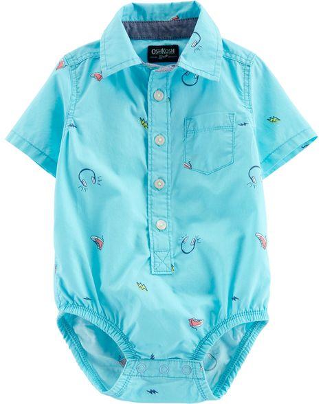 Дитяча літня боді-сорочка для хлопчика 6, 9, 12, 18 місяців, фото 1